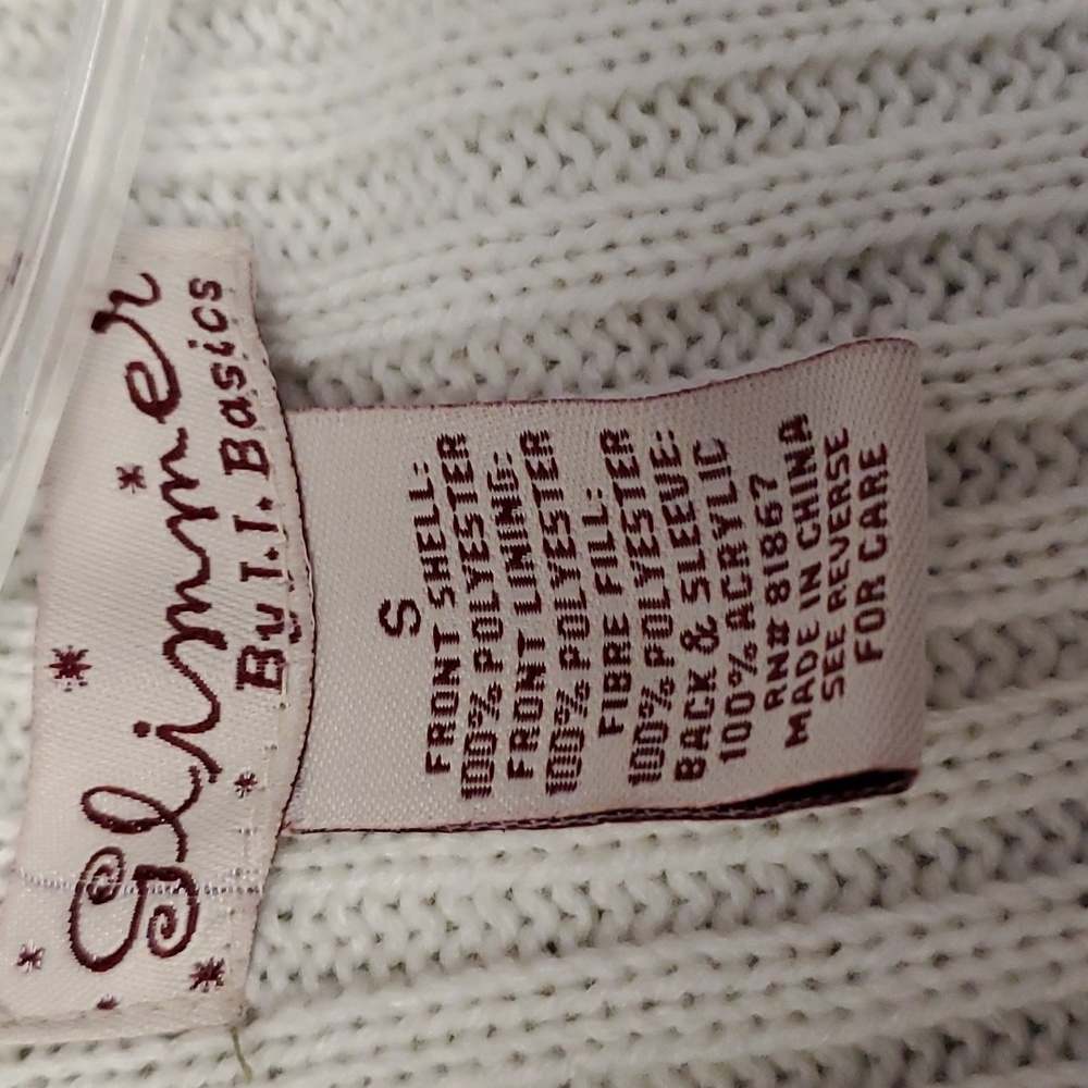 LIKE NEW! Sweater/puffer split zip front jacket. - Picture 7 of 8